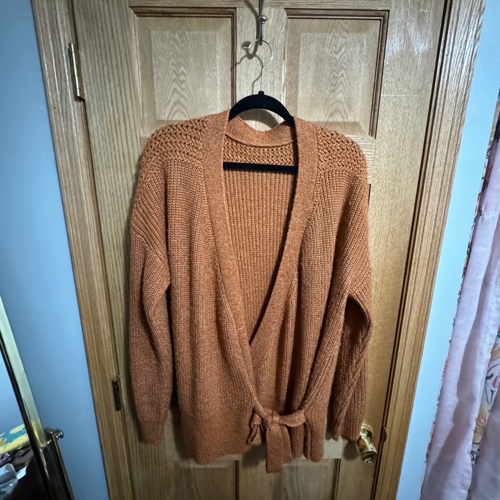 Burnt Orange cross body sweater